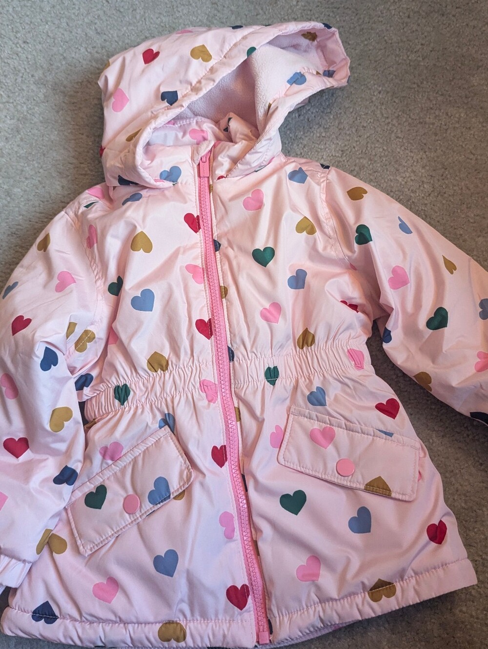 Light pink Old Navy water-resistant snow jacket (3T)